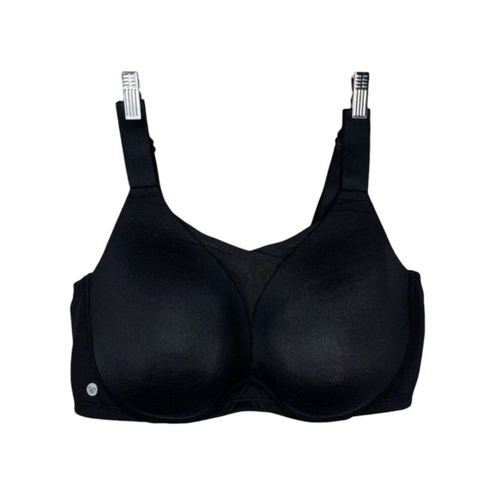 LIVI Active Sports Bra sz 46DDD * Medium Impact Cooling No Wire Wireless Black